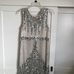 BCBG MaxAzria Sequin Shift Cocktail Dress